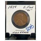 1929 Lincoln Wheat Cent, Extremely Fine, High Grad