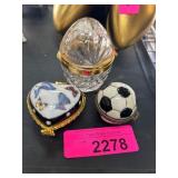 Trio of Decorative Trinket Boxes