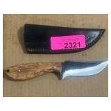 Custom Fixed Blade Knife with Leather Sheath