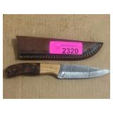 Handmade Damascus Steel Knife with Sheath