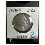 1918-S Buffalo Nickel Scarce