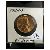 1954-S Lincoln Wheat Penny in Holder