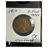 1917 Lincoln Wheat Cent, High Grade