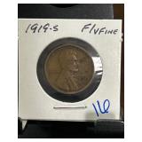 1919-S Lincoln Wheat Cent in Flip Holder