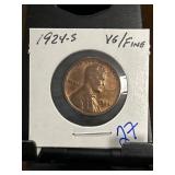 1924-S Lincoln Wheat Cent Graded VG/Fine