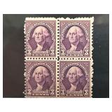 1932 Washington Bicentennial 3 Cent Block