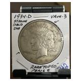 1934-D Peace Dollar VAM-3 Rare Top 50