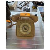 GTE Beige Rotary Fashion Plate Telephone