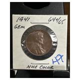 1941 Lincoln Wheat Cent in Gem Condition