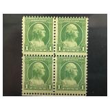 1932 Washington Bicentennial Stamp Block