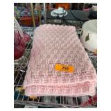 Handmade Pink Knit Blanket