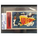 1961 Topps Sticker Air Force V Card