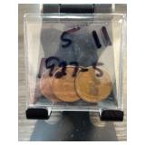 Five Lincoln Wheat Cents 1927-S