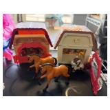 Toy Horse Barn Playset with Accessories