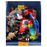 Toys and Figures in Bin