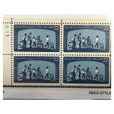 1985 Social Security Act Plate Block of 4 Stamps