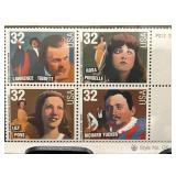 1997 Opera Singers Plate Block Stamps
