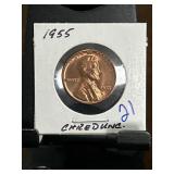 1955 Lincoln Wheat Penny in Protective Holder