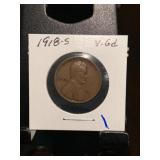 1918-S Lincoln Wheat Cent Coin