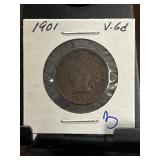 1901 Indian Head Cent in Holder