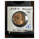 1948-D Lincoln Wheat Cent MS64/65 RD