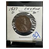 1927-D Lincoln Wheat Cent in Fine Condition