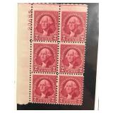 1932 Washington Bicentennial Stamp Block