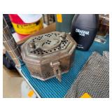 Ornate Octagonal Metal Locking Box
