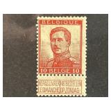 Belgium 1905 Red Postage Stamp with Mint Condition