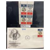 US #1421-2 Mint Block and 1970 First Day