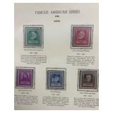 1940 Famous American Series Poets Stamps