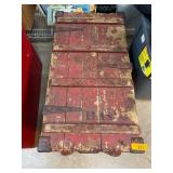 Wooden Storage Trunk with Red Painted Finish