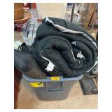 Blankets and Pillows in Storage Bin