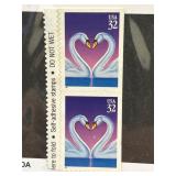 US #3123 Love Series Swans Mint Stamp Pair
