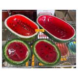 Hand-Painted Ceramic Watermelon Dishes