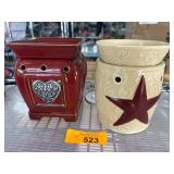 Scentsy Ceramic Wax Warmers, Heart and Star Design