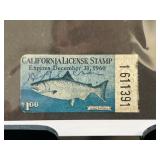 1960 California King Salmon License Stamp
