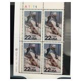 1988 Winter Olympics 22ï¿½ Plate Block Stamps