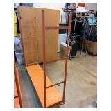 Orange Metal Rolling Platform Cart