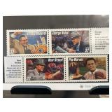 1997 Football Coaches Stamp Set (4) Mint NH
