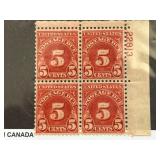 Block of U.S. #J83 Mint Plate Stamps