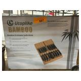 Utoplike Bamboo In-Drawer Knife Block