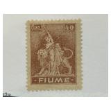 1919 Fiume 40c Brown Stamp, Uncanceled