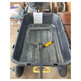 Black Gorilla Cart with Four Wheels and Pull Handl
