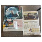 1950s Pabst Beer Advertising Calendars