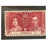 1937 Antigua Red Coronation Stamp