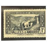 1932 Andorra 1-Cent Postage Stamp