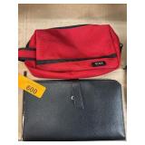 Tumi Red Bag and Leather Travel Organizer