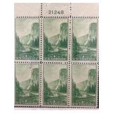1934 U.S. National Parks 1 Cent Block of 6