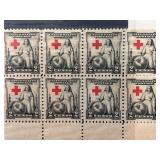 1918 Red Cross Issue Mint NH Block of 8